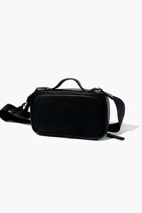 BLACK Pebbled Faux Leather Crossbody Bag, image 2