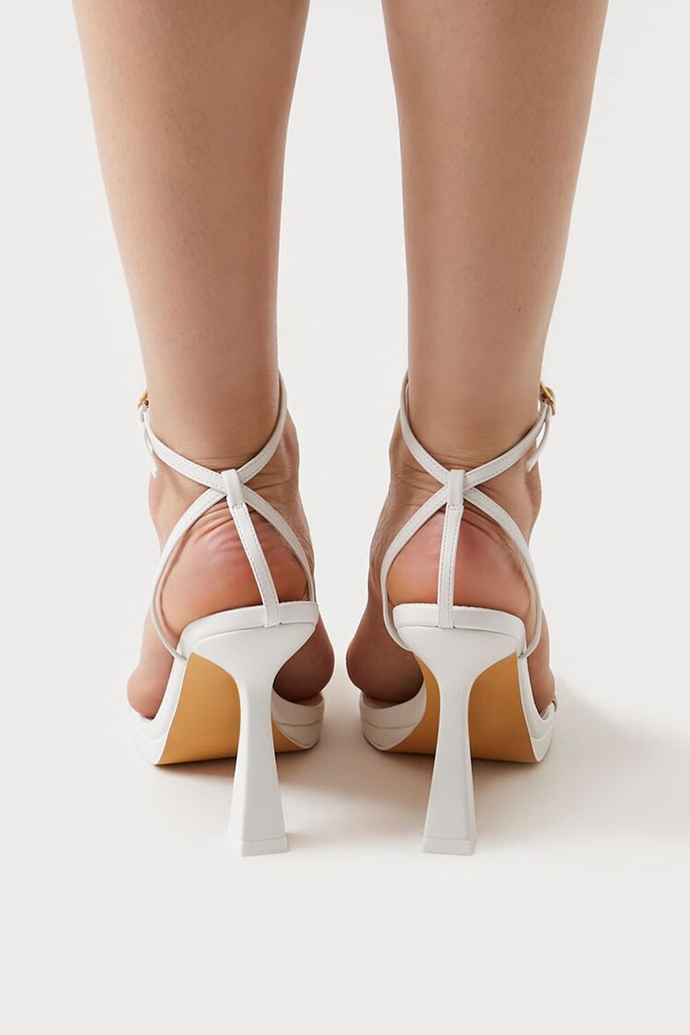 WHITE Square-Toe Stiletto Heels, image 3