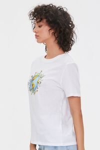 WHITE/MULTI Floral Earth Graphic Tee, image 2
