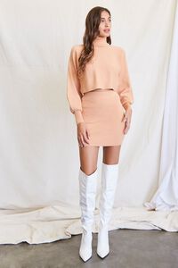 TAUPE Ribbed Sweater & Mini Skirt Set, image 4
