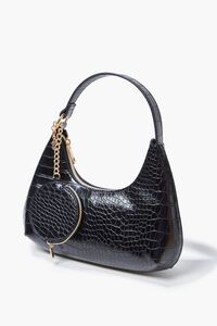 Faux Croc Leather Shoulder Bag, image 2