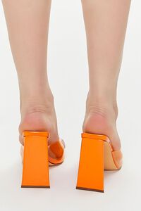 ORANGE Clear Open-Toe Block Heels, image 3