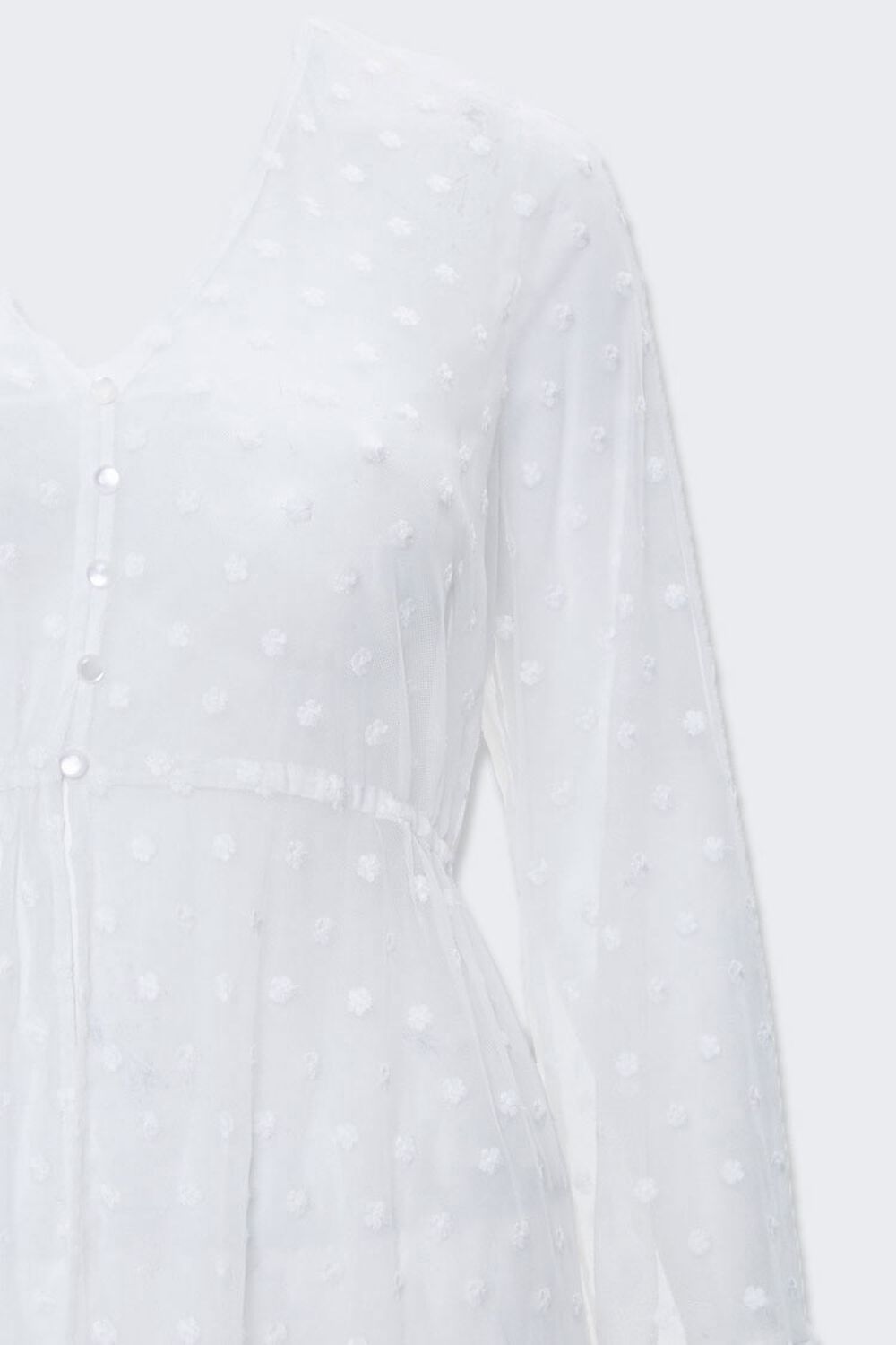 IVORY Plus Size Clip Dot Lace Kimono, image 3