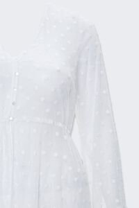 IVORY Plus Size Clip Dot Lace Kimono, image 3