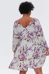 SAGE Plus Size Floral Crochet-Trim Dress, image 3