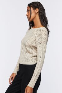 Pointelle Twist-Back Sweater, image 2