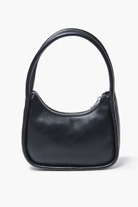 BLACK Faux Leather Shoulder Bag, image 1