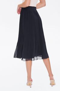 BLACK Knee-Length Pleated Skirt, image 4