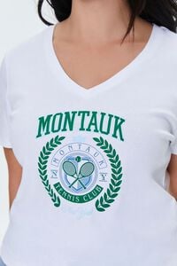 WHITE/GREEN Plus Size Montauk Tennis Club Tee, image 5