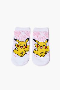 WHITE/MULTI Pikachu Graphic Ankle Socks, image 2