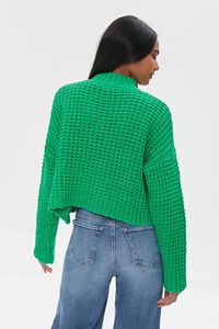 GREEN Mock Neck Purl Knit Sweater, image 3