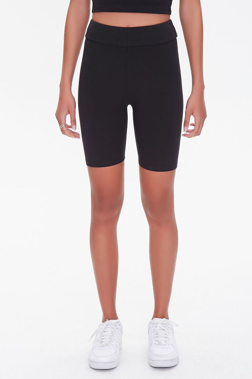 BLACK High-Rise Biker Shorts, image 2