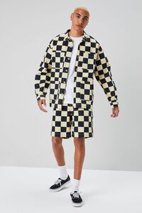 BLACK/KHAKI Checkered Button-Front Jacket, image 4