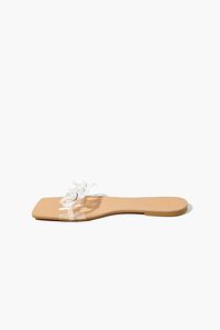 NATURAL/CLEAR Chain Faux Leather Sandals, image 2