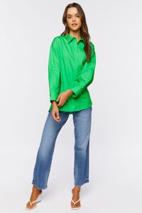 GREEN HAZE Oversized Poplin Shirt, image 5