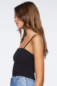 BLACK Ribbed Sweater-Knit Cami, image 2