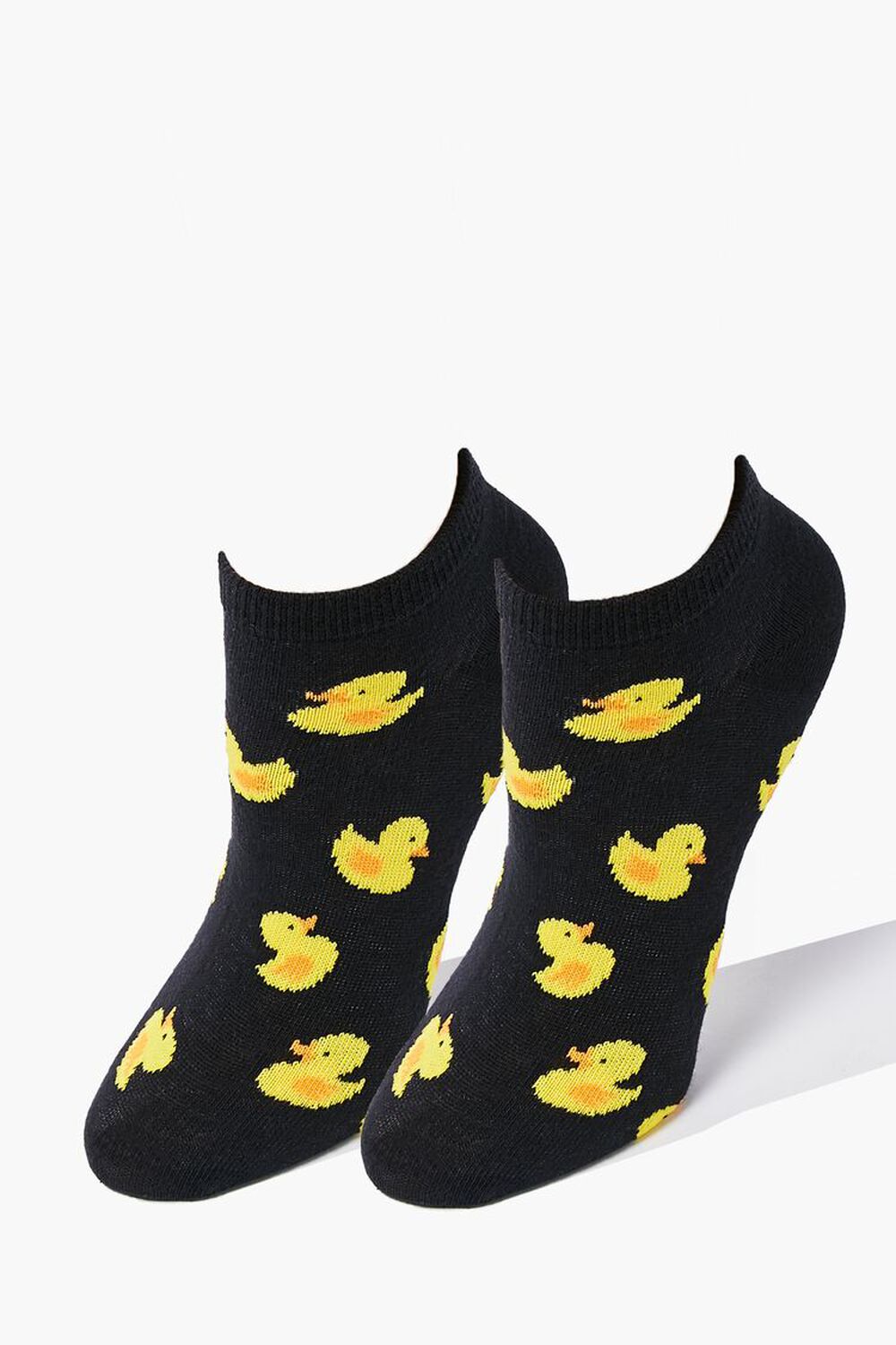 BLACK/MULTI Duck Print Ankle Socks, image 1
