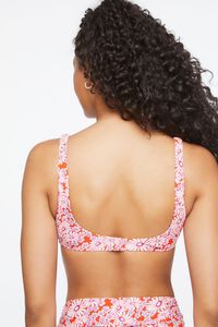 FIESTA/MULTI Floral Print Twist-Front Bikini Top, image 3