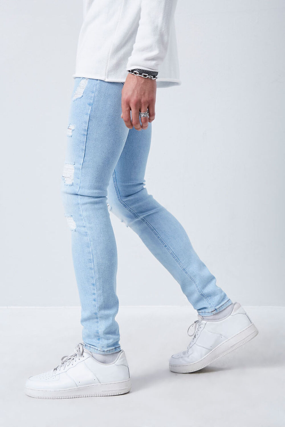 Paint Splatter Distressed Skinny Jeans, image 2
