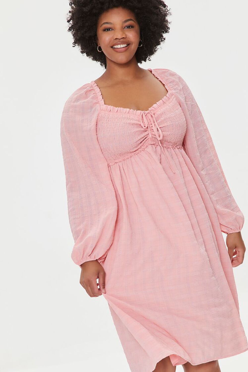 ROSE Plus Size Sweetheart Midi Dress, image 1