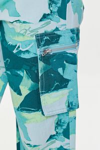 PEACOCK/MULTI Abstract Print Cargo Pants, image 5