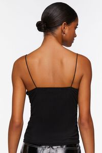 BLACK Fitted Ruched Cami, image 3