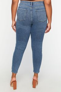 MEDIUM DENIM Plus Size Distressed High-Rise Skinny Jeans, image 3