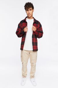RED/BLACK Plaid Button-Up Shirt, image 4