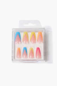 Multicolor V-Accent Press-On Nails, image 1