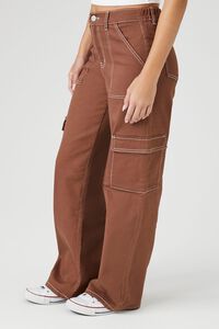 BROWN Twill Cargo Pants, image 3