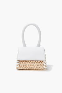 WHITE Basketwoven Mini Crossbody Bag, image 4