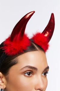 RED Devil Horn Headband & Tail Costume Set, image 2
