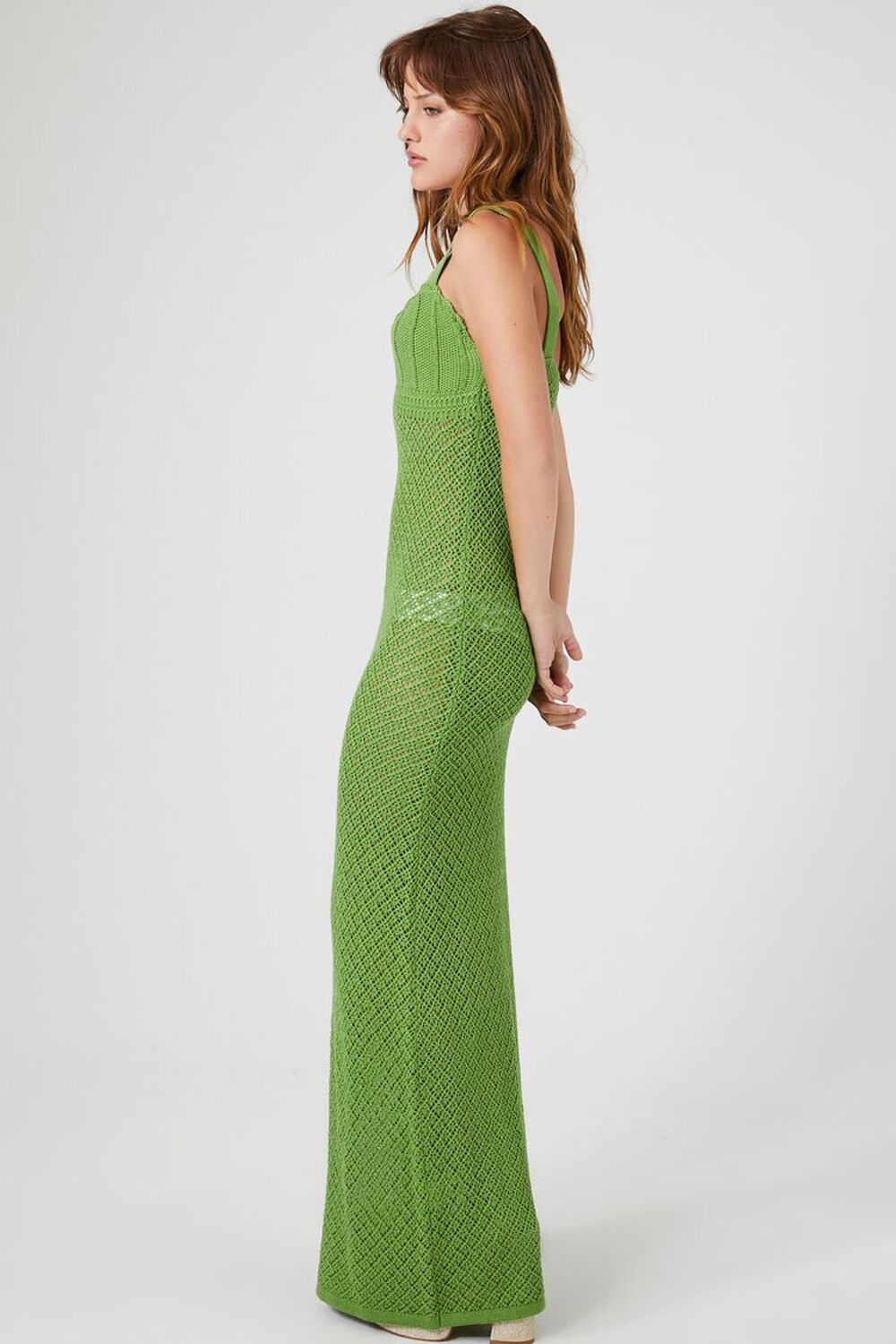 Sheer Crochet Maxi Dress