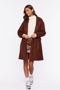 BROWN Double-Breasted Duster Coat, image 4