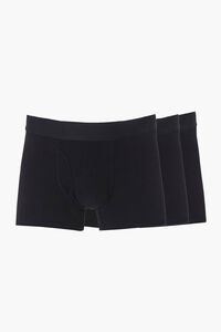 BLACK/BLACK Cotton-Blend Boxer Shorts Set - 3 pack, image 1