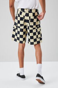 BLACK/KHAKI Checkered Pocket Shorts, image 4