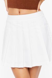 WHITE Pleated Mini Skirt, image 6