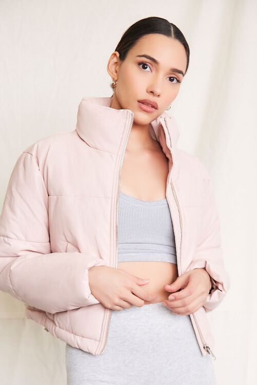 LIGHT PINK Quilted Puffer Jacket, image 2