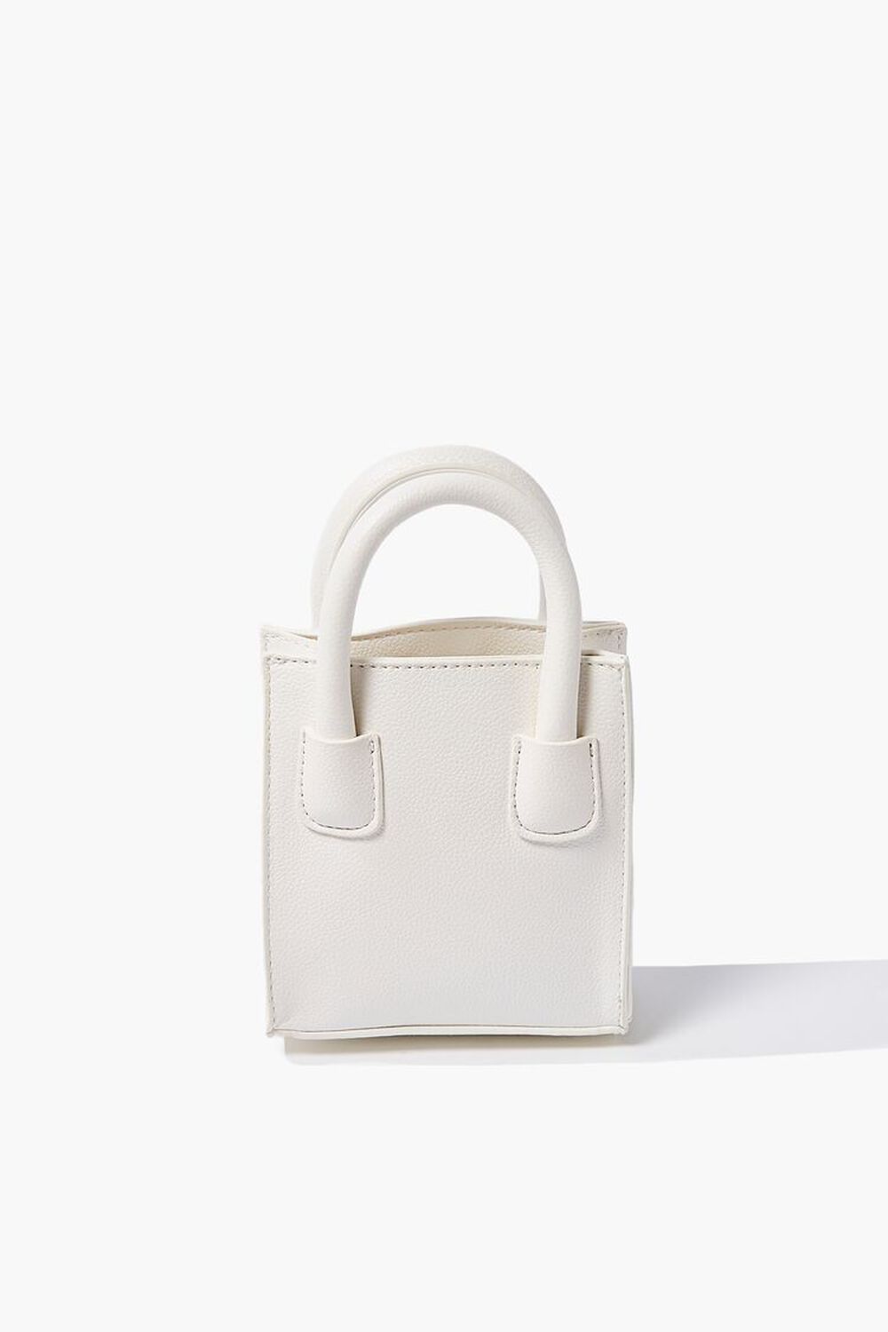 WHITE Mini Faux Leather Crossbody Bag, image 1