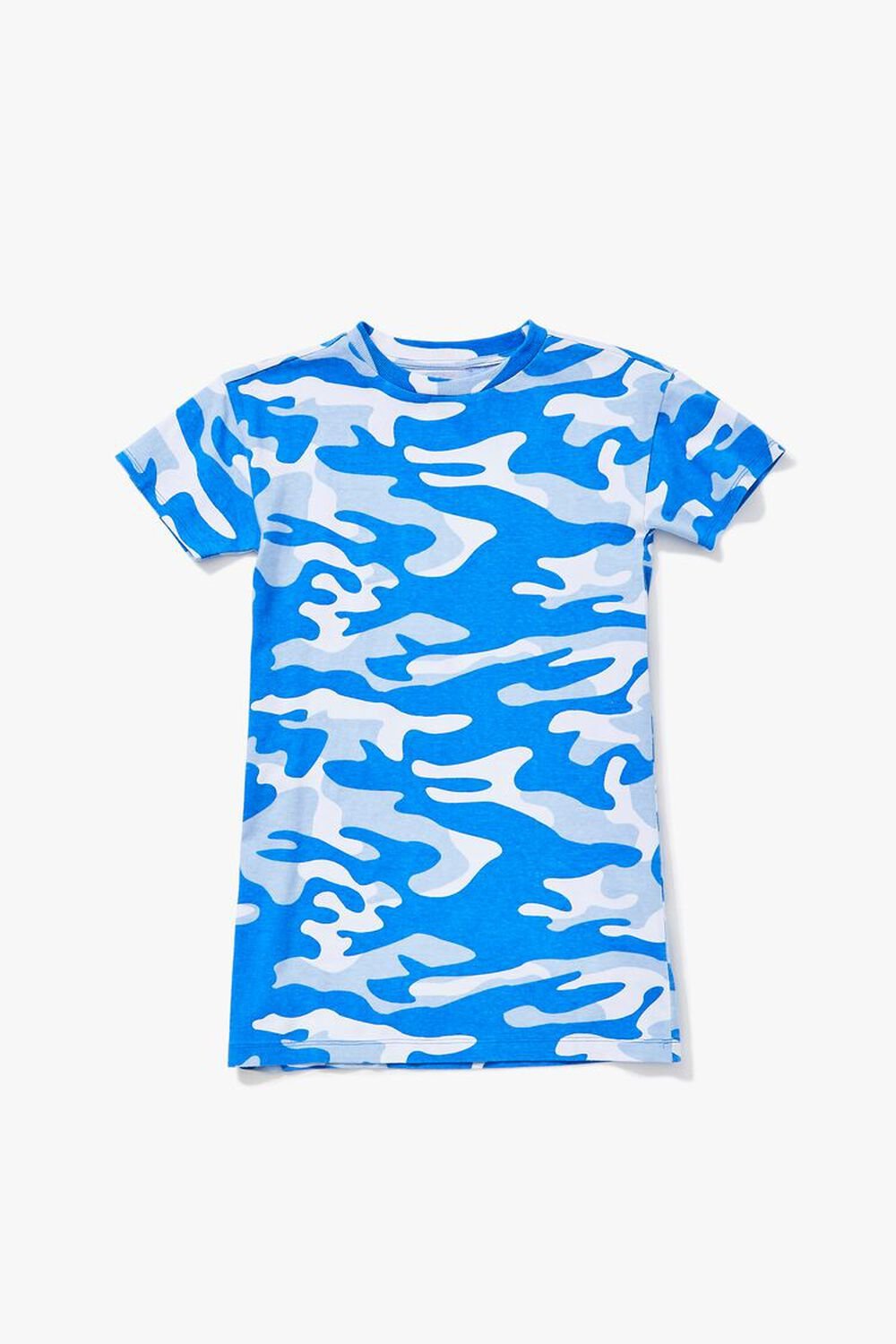 BLUE/MULTI Girls Camo Print T-Shirt Dress (Kids), image 1