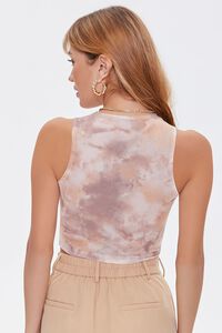 TAUPE/MULTI Cropped Tie-Dye Tank Top, image 3