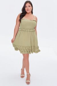 OLIVE Plus Size Ruffle-Trim Cami Dress, image 4