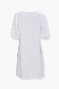 IVORY Peasant-Sleeve Shift Dress, image 2