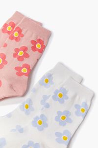 Floral Print Crew Sock Set, image 3