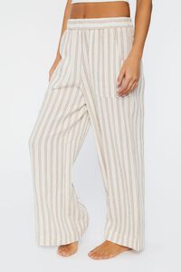 WHITE/MULTI Striped High-Rise Pajama Pants, image 3