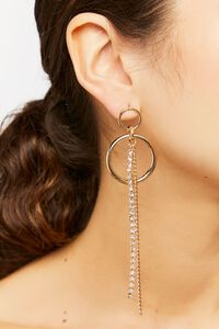 Hoop & Chain Drop Earrings, image 1