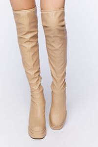 NUDE Faux Leather Over-The-Knee Platform Boots, image 4