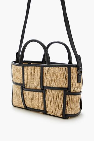 Basketwoven Straw Tote Bag