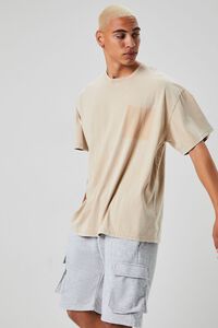TAUPE Mineral Wash Crew Neck Tee, image 2