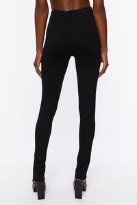 BLACK Ponte Split-Hem Skinny Pants, image 4